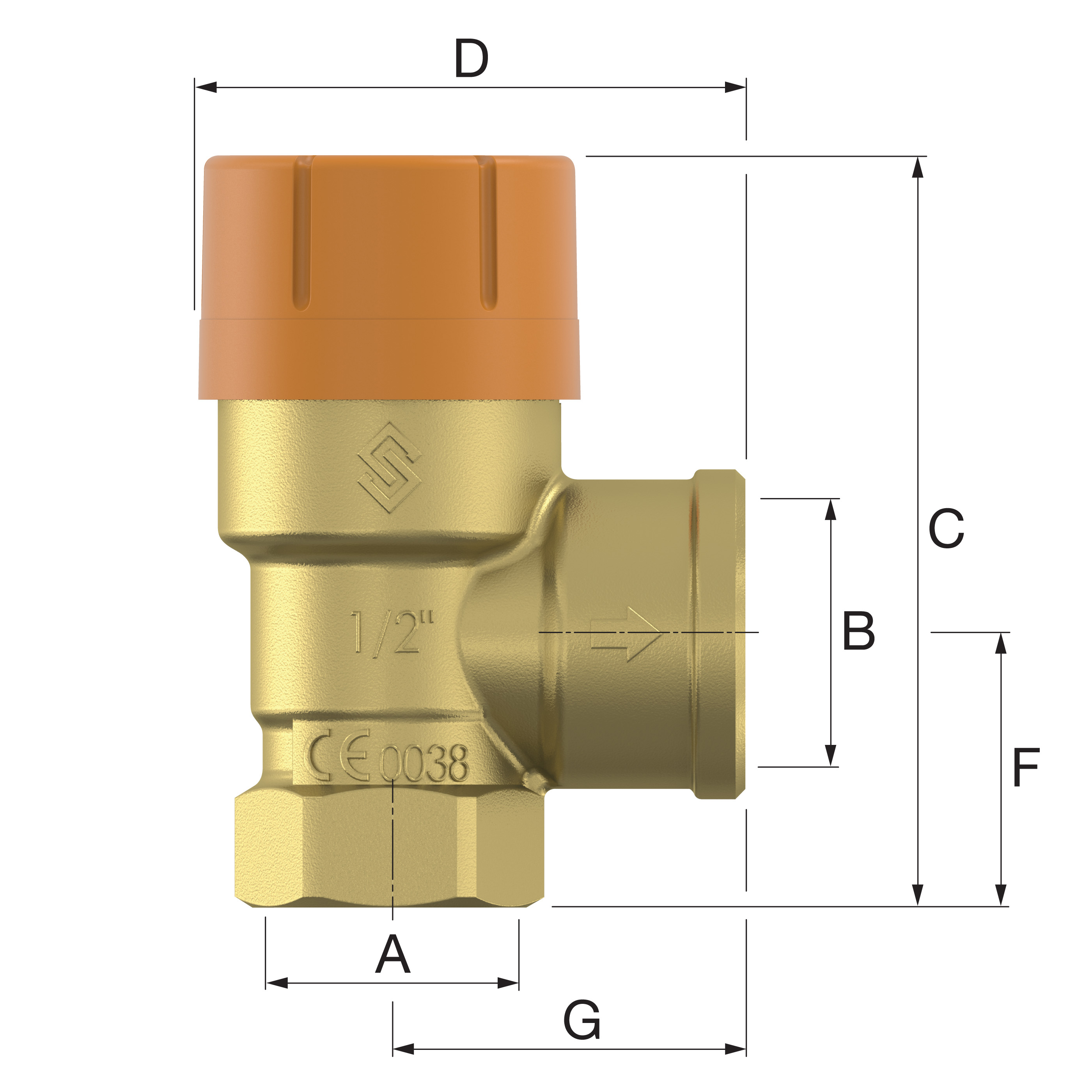 ÖRYGGISL1/2"x3/4'' 6-barFlamc