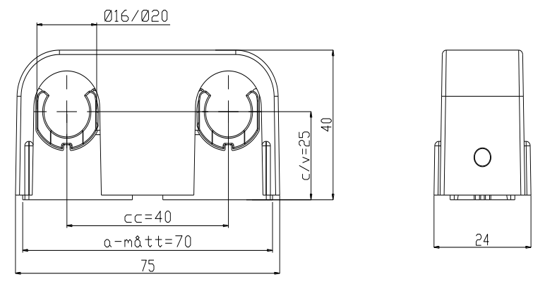 FALU festing tvöföld 40c/c 16/20 hvít