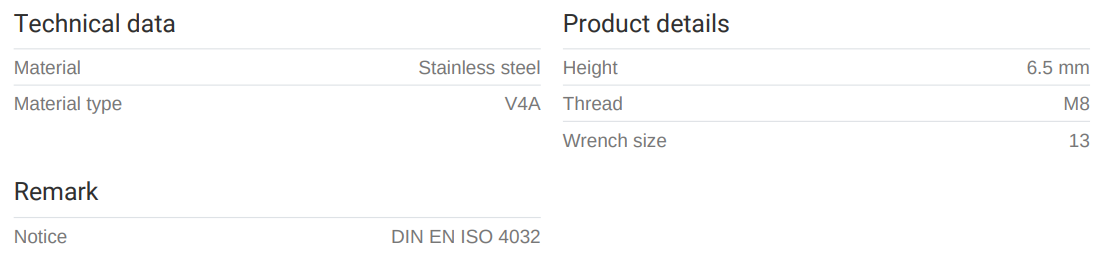 Ryðfr. ró 8 mm 316 (100)