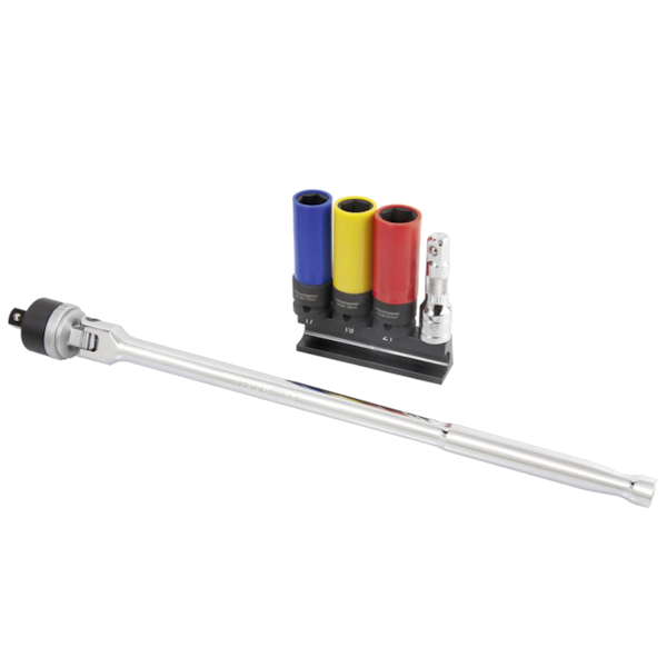 Felgutoppar sett 17-19-21mm með átaksskafti