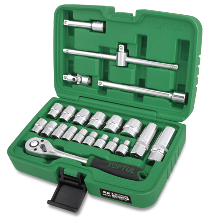 Topplyklasett 3/8" 22stk