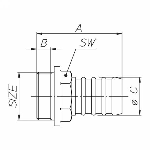 TENGI F/SLÖNGUR 11/2X40mm Kopa