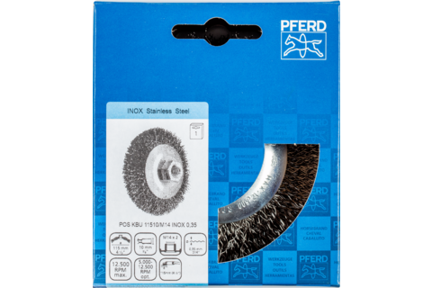 Keiluvírskífa 115mm M14 ryðfrí