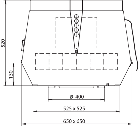 Þakblásari DTV 400-4 1x230V EC