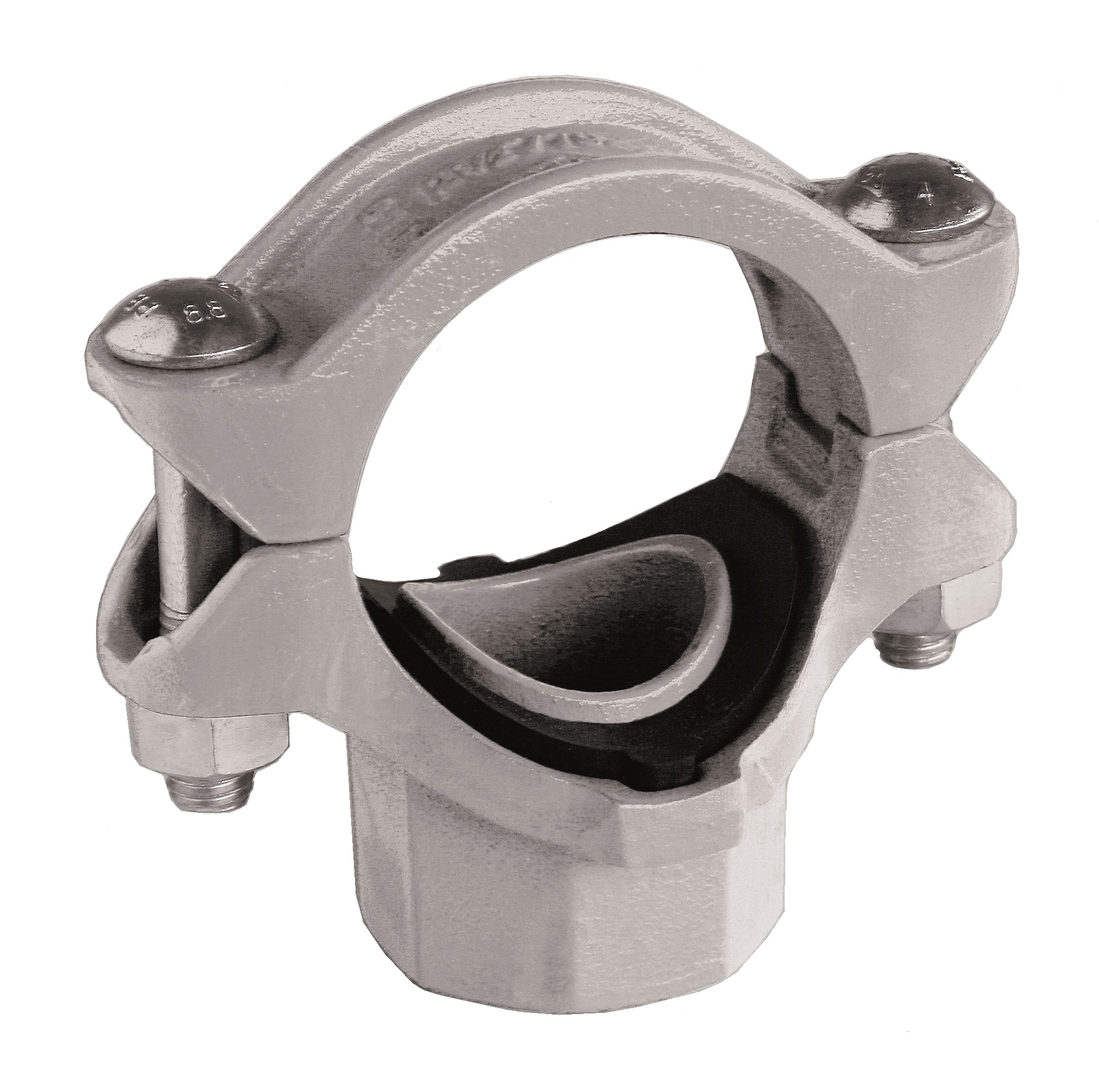 Snittað klemmuté 21/2" x 1" galv (ks)