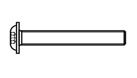 Buttonh. m.Flangs M6x25 10,9xLogi