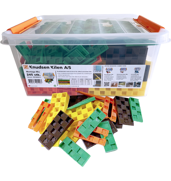 Plast fleigar blandað 245 stk box 