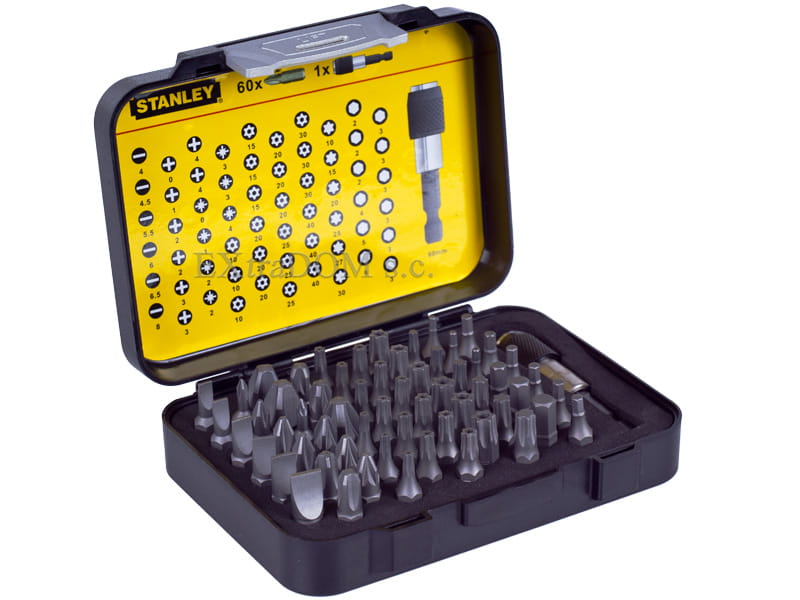 Skrúfbitasett 61 stk STANLEY