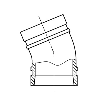 Gróp hné 21/2" 22,5ø galv (ks)