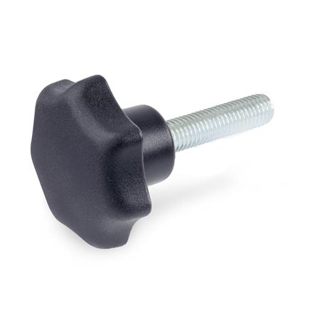 Stjörnuhnúður m/bolta M8x35 matt