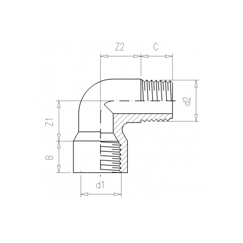 N. Hné 1/2" x 1/2" PN10 UPVC