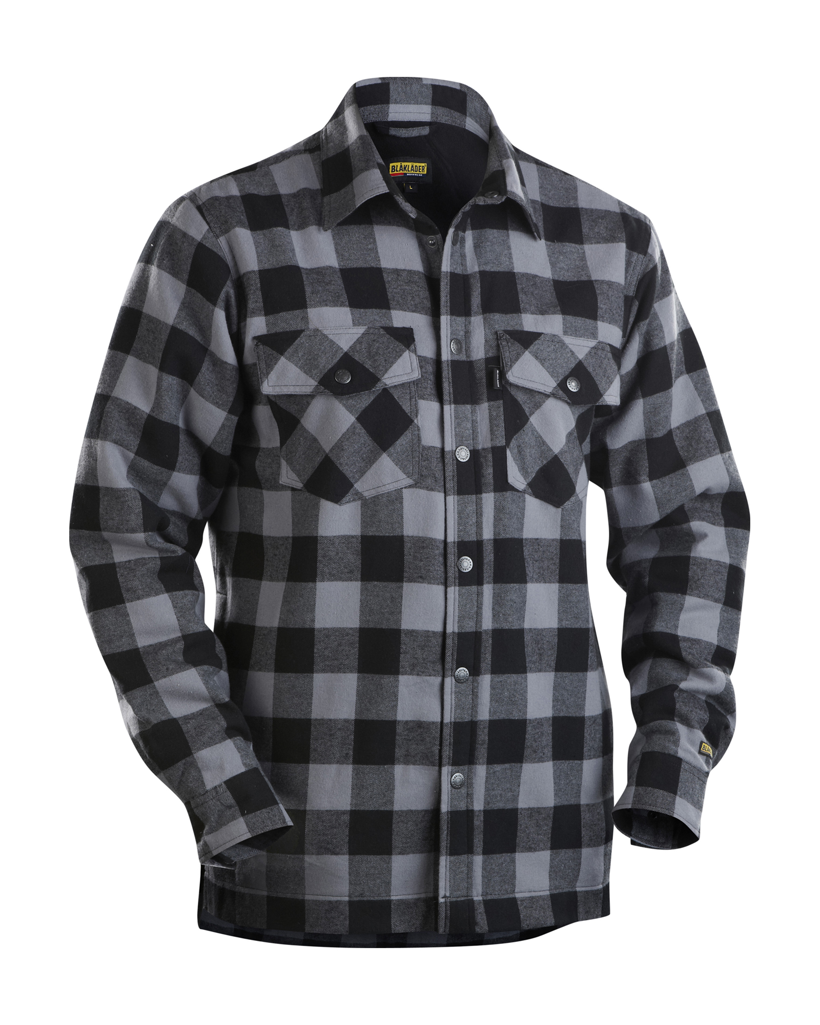 FLANNELSKYRTA FÓÐR.RAUÐ/SV-3XL