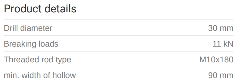 Holrúmsfesting M10x180 (25)