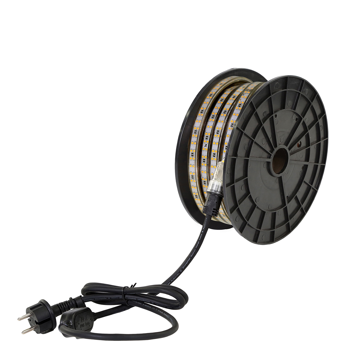 Vinnuljósaborði LED 50m á kefli RANCEO 1500lm/m 4000K IP65 m. Schuko kló