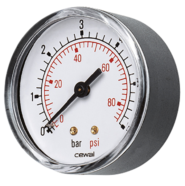 Þrýstimælir 16 Bör 80mm - Bak