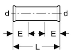 Skot-Múffur 22mm galv/press