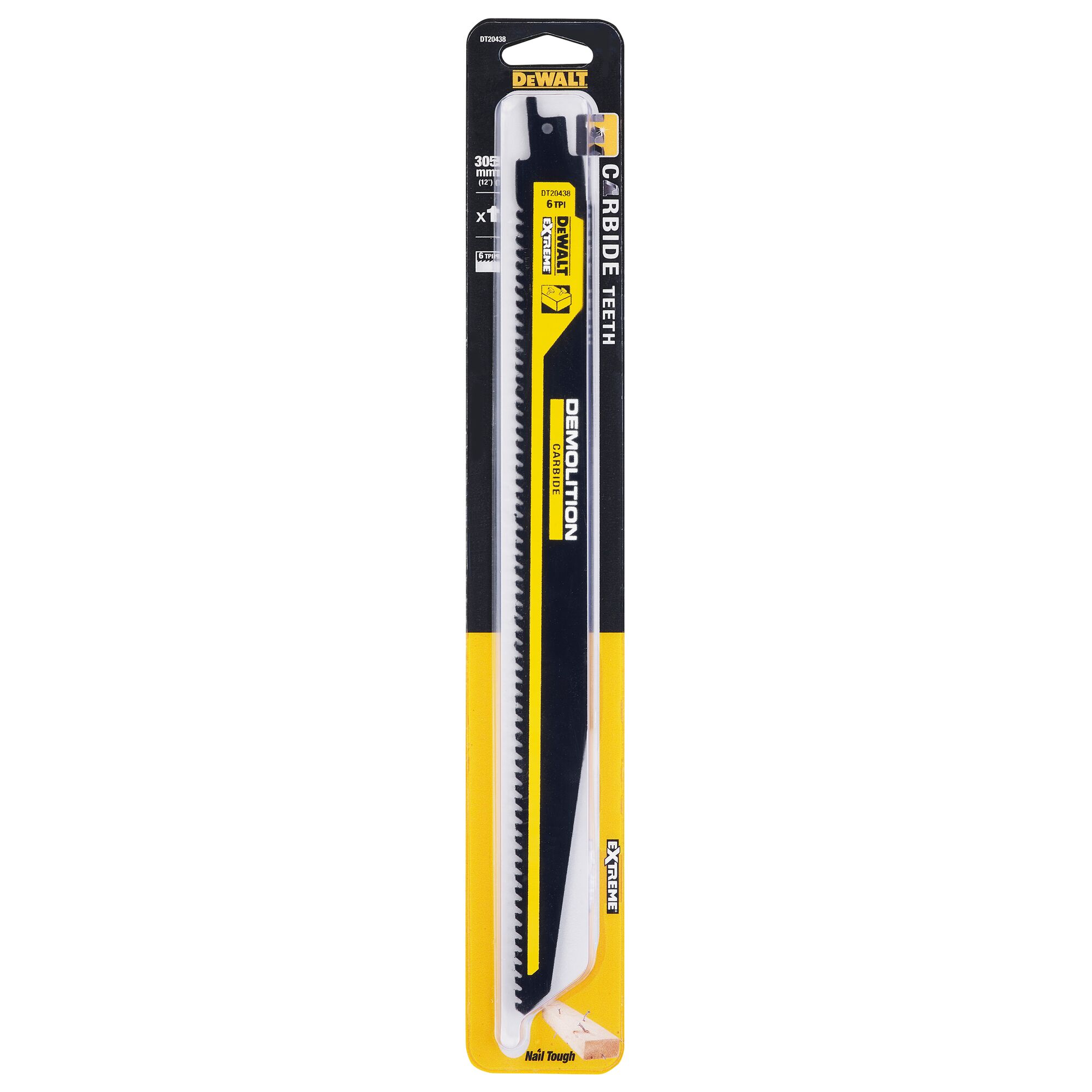 Sverðsagarblað Karbít L:305 mm Timbur m/nöglum  6 TPI 1stk