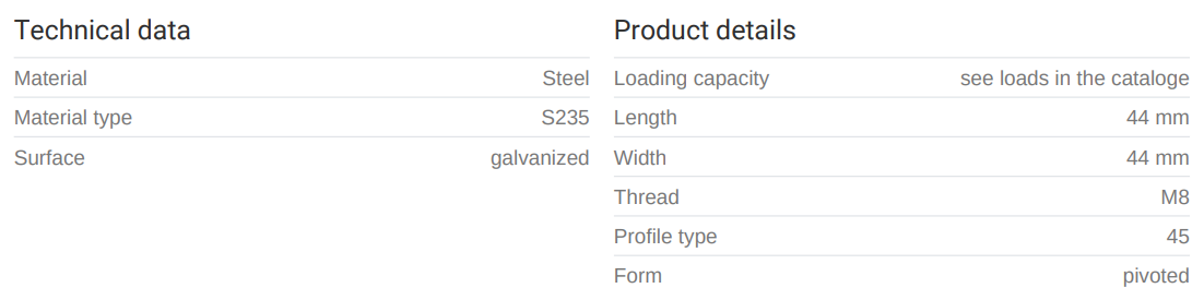 Brautarró quick M8 f/braut STEX 45 MP 36mm x 20mm galv (30)
