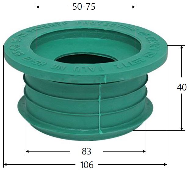 Gúmmín.83/50-75 Grænn