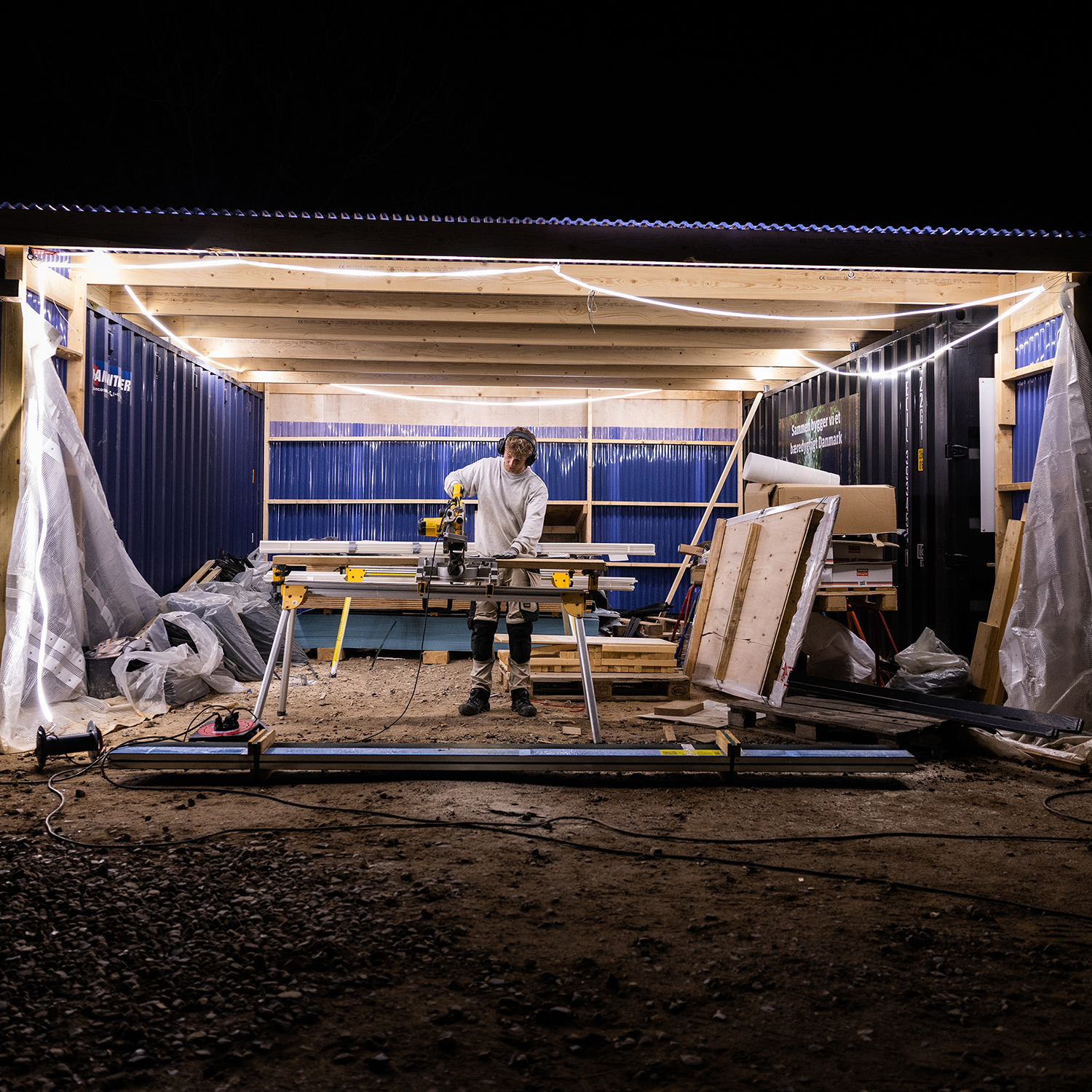 Vinnuljósaborði 25m á trommlu Rope light