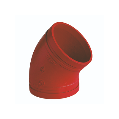 Gróp hné 10" 45ø rauð (ks)