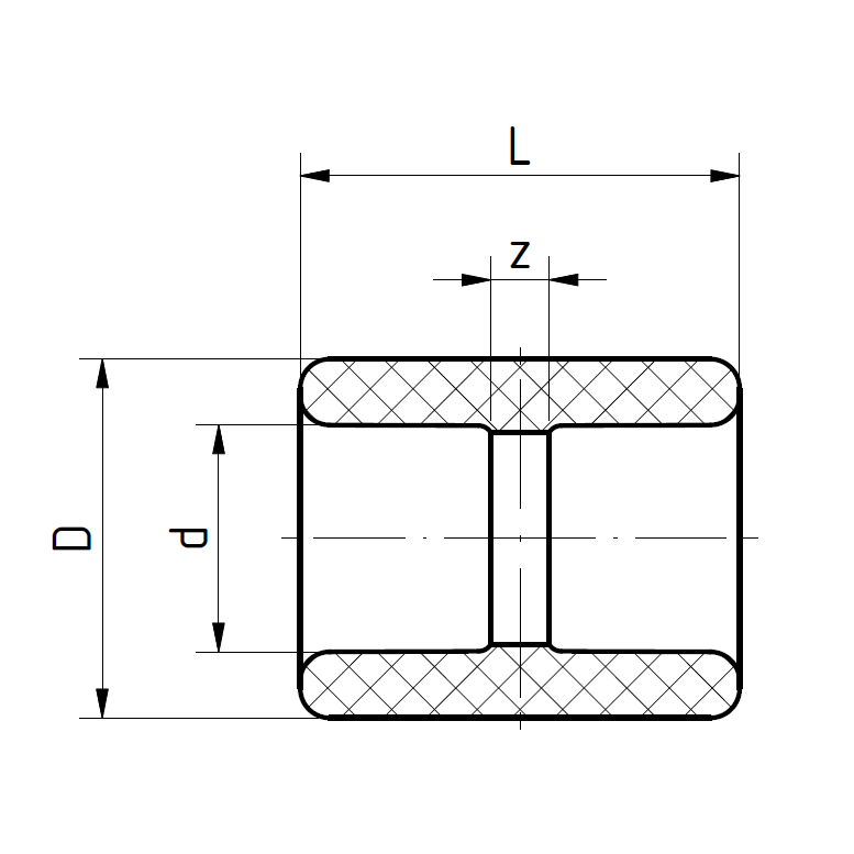 PPr FS Múffa 75mm Rautt