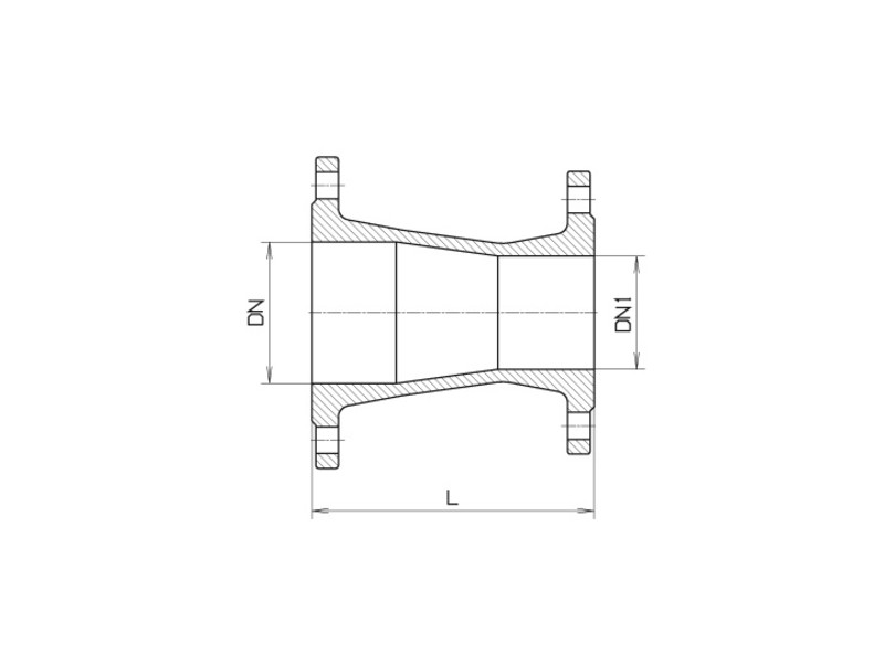 Flangsminnkun DN200-DN150 PN10