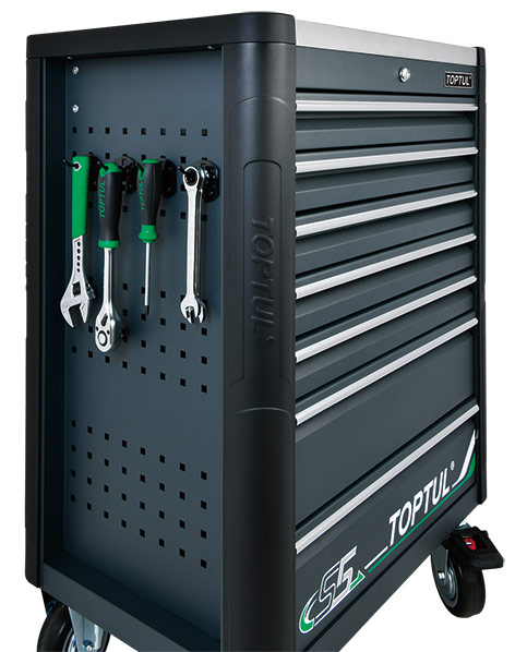 Verkfæravagn S5 340 hluta Ryðfrír toppur