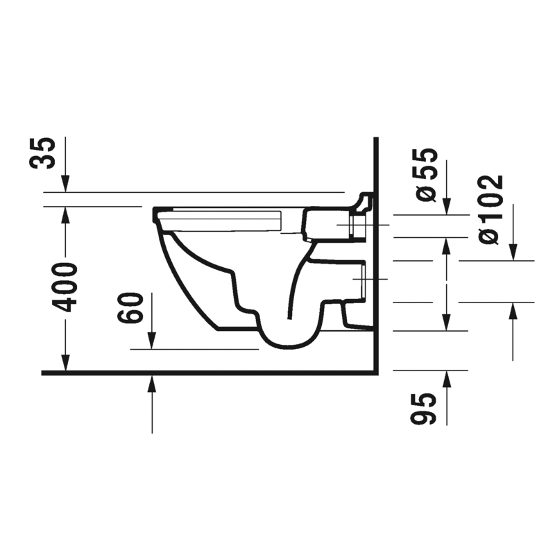 Duravit Starck 3 rimless m/hægl. setu Tilboðsverð