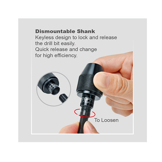 Patróna fyrir 0,5-6,35mm bora 1/4" HEX