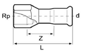 MÚFFUTENGI 15X1/2" GAS