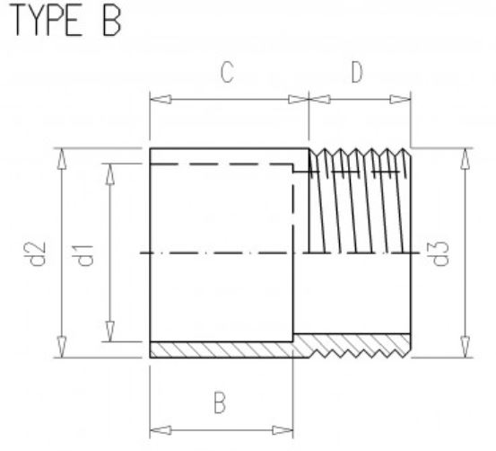 N. Tengi 90mm x 3" UPVC 