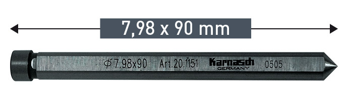 Stýripinni f.40mm kjarnab. 18-65mm 2 stk