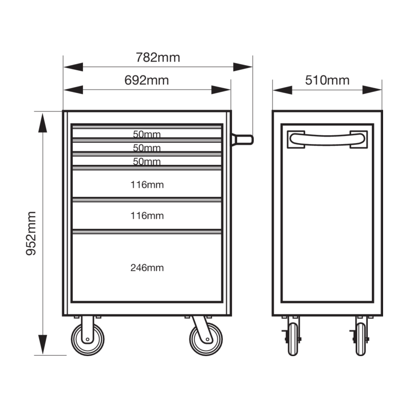 Verkfæravagn 275 stk