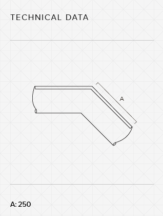 Innhorn 150 hvítt 45°