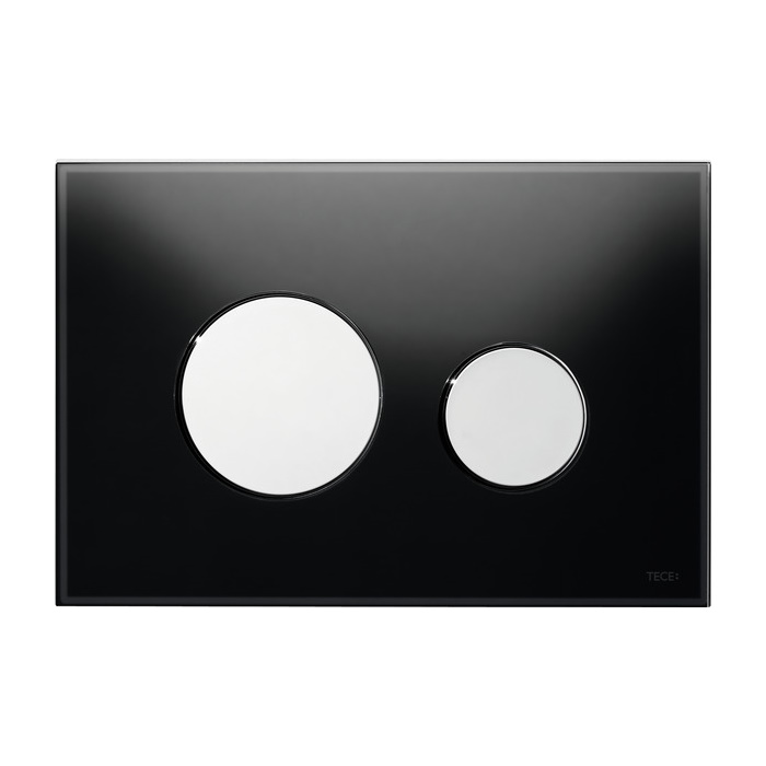 TECE LOOP Gler hnappur svart/króm