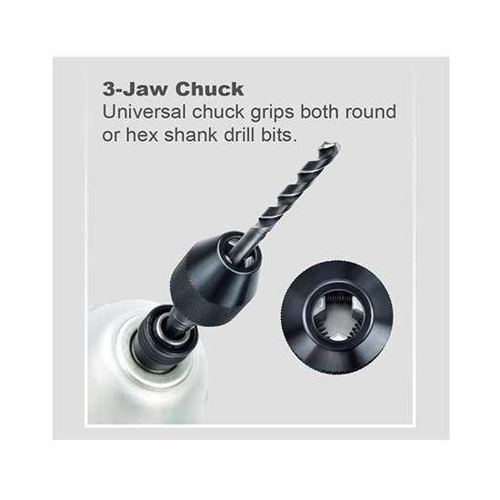 Patróna fyrir 0,5-6,35mm bora 1/4" HEX