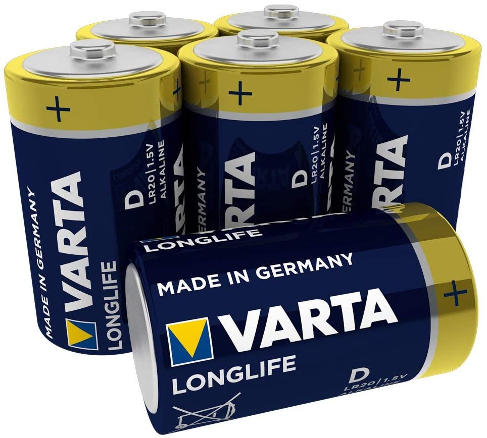 Rafhlöður D 6 stk í pk.