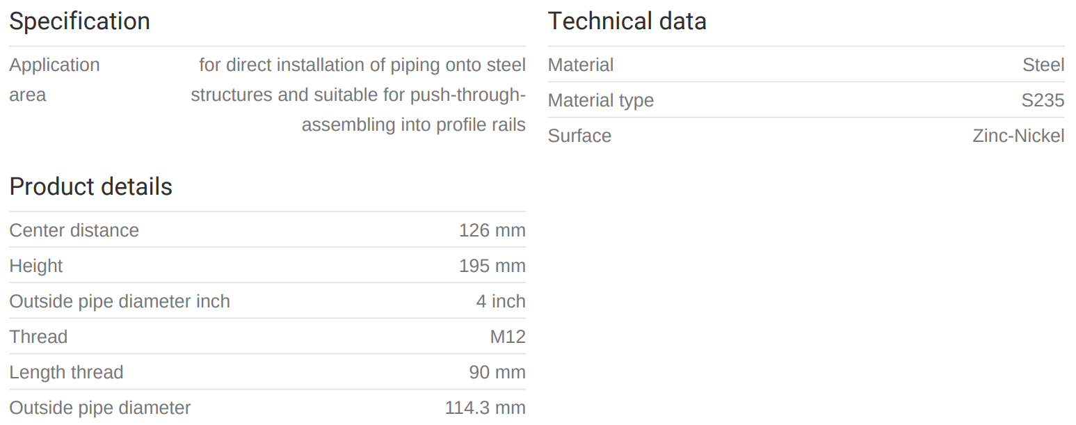 U-járn Sprinkl.4"12 x 114mm