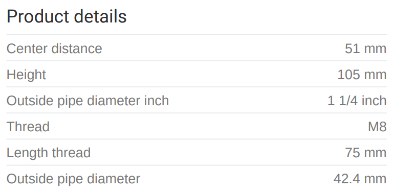 U-Járn sprinkl.11/4" 8x42mm