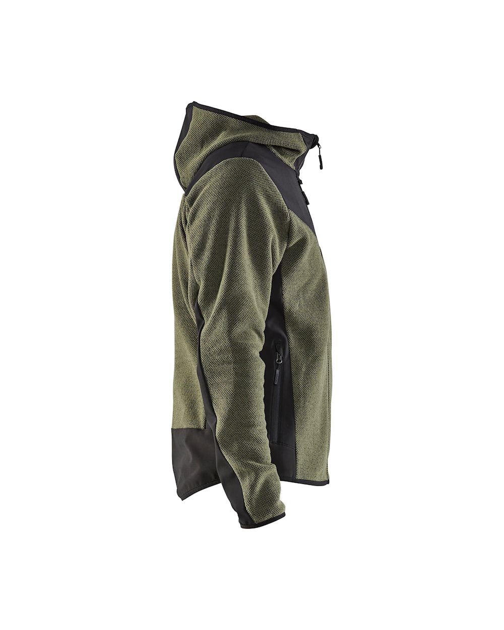 Prjónajakki m/hettu softs d.gr./black 3XL