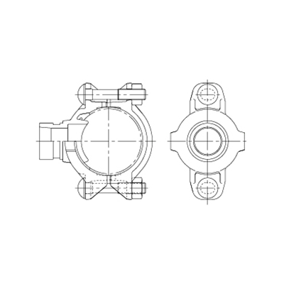 Gróp klemmuté 21/2" x 11/4'' rautt (ks)