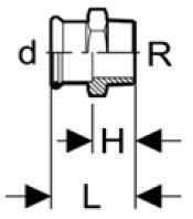 N-Tengi 22 x 3/4"galv/press