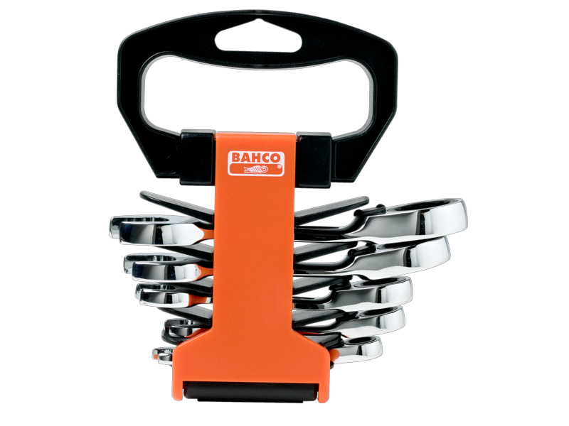 Skralllyklasett stuttir 8-19mm