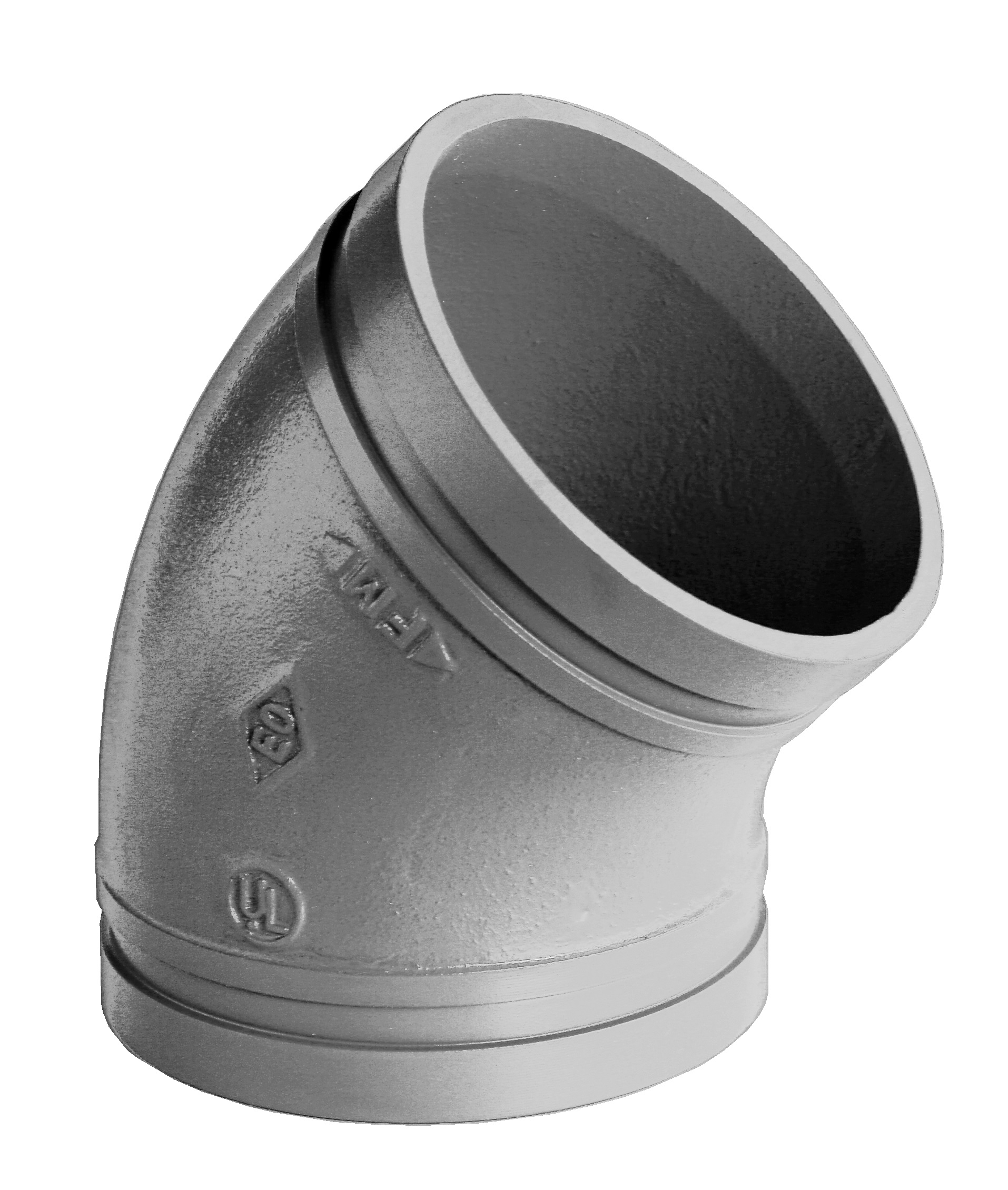 Gróp hné 6" 45ø galv (ks)