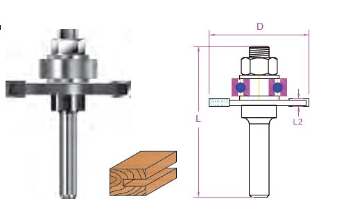 Fræsitönn Spaða 40mm 59 x 4 mm