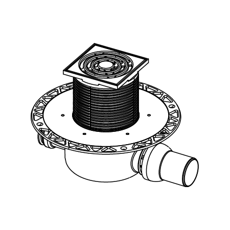 Gólflás 50mm V TC S120 Gegnumst. m.bolla