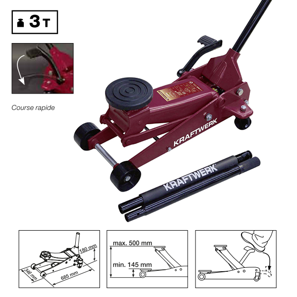 Hjólatjakkur 3,0 tonn