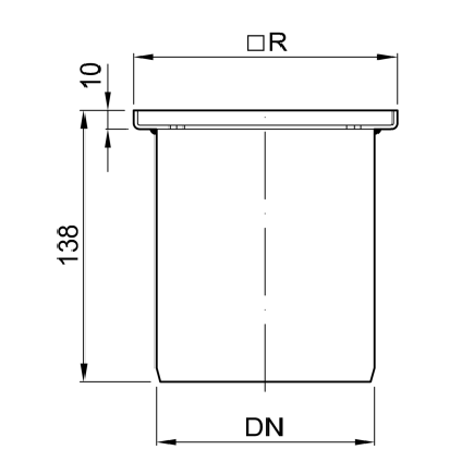 Upphækkun f svalanf RF H.132mm