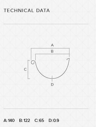 Þakrenna 125 Silfur Grá